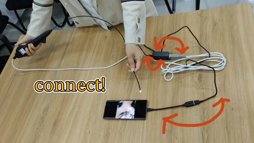 HY-YM2.8 Ureteroscope Connect with Cellphone